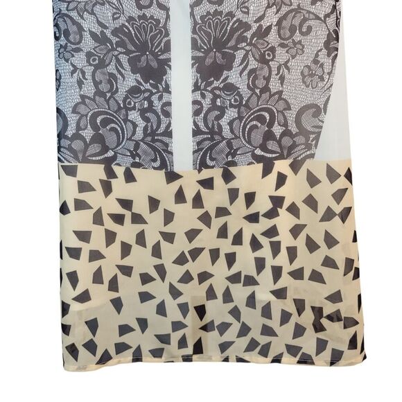 CAbi #938 Small Rosewater & White Ladylike Sheer Top Paisley & Geometric Design - Picture 10 of 15